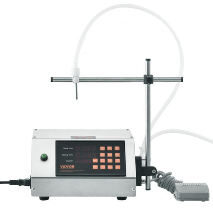 VEVOR vloeistofvulmachine, vulcapaciteit 5-650 ml, automatische flessenvulmachine, vulmachine, peristaltische pomp, digitale bediening voor melk, water, wijn, dranken, sojasaus (enkele D