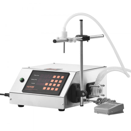 VEVOR vloeistofvulmachine, vulcapaciteit 5-650 ml, automatische flessenvulmachine, vulmachine, peristaltische pomp, digitale bediening voor melk, water, wijn, dranken, sojasaus (enkele D