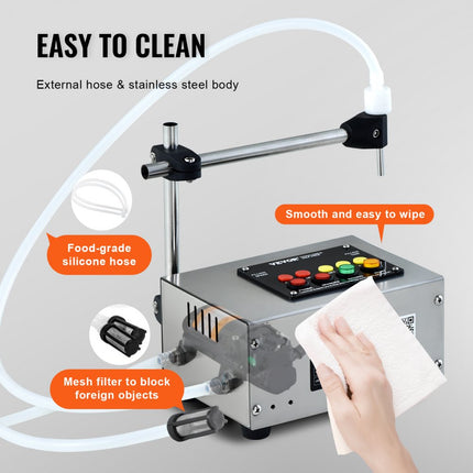 VEVOR vloeistofvulmachine, vulcapaciteit 10-4000 ml, automatische flessenvulmachine, vulmachine, digitale bediening voor melk, water, wijn, dranken, sojasaus, azijn, alcohol (enkele D