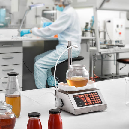 VEVOR vloeistofvulmachine, weegvermogen van 5-50 g, automatische flessenvulmachine, vulmachine, peristaltische pomp, digitale bediening voor melk, water, wijn, dranken, sojasaus (enkele du