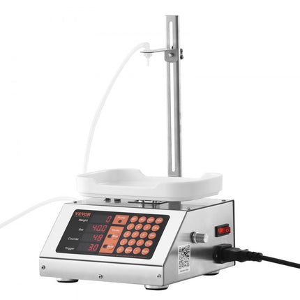 VEVOR vloeistofvulmachine, weegvermogen van 5-50 g, automatische flessenvulmachine, vulmachine, peristaltische pomp, digitale bediening voor melk, water, wijn, dranken, sojasaus (enkele du