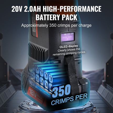 VEVOR batterij hydraulische perstang 32kN pijpperstang krimptang M15 M22 M28