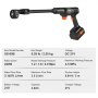 VEVOR accu-hogedrukreiniger, borstelloze waterdrukreiniger, spuitpistool, hogedrukreinigerpistool (21 V, 50 bar, voor mobiel reinigen en bewateren, 3,5 l/min, inclusief accessoires, 0°~40° mondstuk)