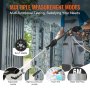 VEVOR accu-hogedrukreiniger, draadloze waterdrukreiniger, spuitpistool, hogedrukreinigerpistool (250W 21V, 50bar, voor mobiele reiniging en irrigatie, 4L/min, incl. accessoires, oplader)