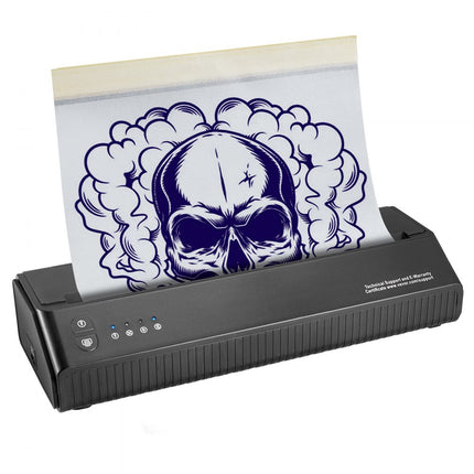 VEVOR Tattoo Transfer-sjabloonprinter, draadloze Bluetooth-tatoeage-sjabloonprinter met 10 stuks transferpapier en stoffen zak, draagbare tattoo-printer voor Android en iOS-telefoon