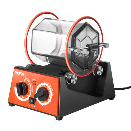 VEVOR Polijsttrommel Sieraden Polijstmachine 3 kg Roterende Tumbler Oppervlakpolijstmachine 60 W Sieraden Polijsten Roterende Tumbler Instelbare Tijd & Snelheid Polijstmachine Kogelmolen voor Goud Zilver Etc.