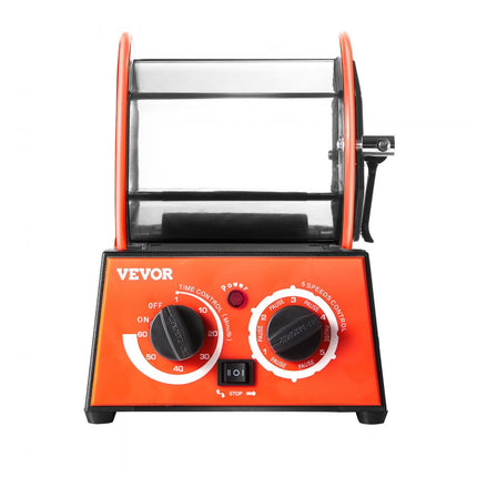 VEVOR Polijsttrommel Sieraden Polijstmachine 3 kg Roterende Tumbler Oppervlakpolijstmachine 60 W Sieraden Polijsten Roterende Tumbler Instelbare Tijd & Snelheid Polijstmachine Kogelmolen voor Goud Zilver Etc.