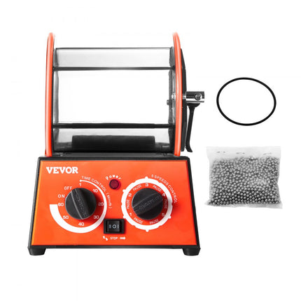 VEVOR Polijsttrommel Sieraden Polijstmachine 3 kg Roterende Tumbler Oppervlakpolijstmachine 60 W Sieraden Polijsten Roterende Tumbler Instelbare Tijd & Snelheid Polijstmachine Kogelmolen voor Goud Zilver Etc.
