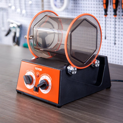 VEVOR Polijsttrommel Sieraden Polijstmachine 5 kg Rotary Tumbler Oppervlakpolijstmachine 60 W Sieraden Polijsten Rotary Tumbler Instelbare Tijd & Snelheid Polijstmachine Kogelmolen voor Goud Zilver Etc.