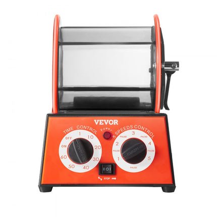 VEVOR Polijsttrommel Sieraden Polijstmachine 5 kg Rotary Tumbler Oppervlakpolijstmachine 60 W Sieraden Polijsten Rotary Tumbler Instelbare Tijd & Snelheid Polijstmachine Kogelmolen voor Goud Zilver Etc.