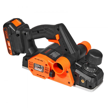 VEVOR accuschaafmachine 20V 800W handschaafmachine 82 mm breedteschaafmachine 2 mm schaafdiepte elektrische schaafmachine 16000 tpm eenhandschaafmachine met HSS-messen en dubbel stofafvoersysteem Hobekl handschaafmachine