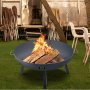 VEVOR Vuurkorf Buiten 85 cm Diameter Vuurschaal Zwarte Outdoor Fire Bowl Gemaakt van Geschilderd Koolstofstaal met 2-in-1 Functionele en Ondersteunende Been Toegepast in Tuinen Parken Achtertuinen enz