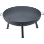 VEVOR Vuurkorf Buiten 85 cm Diameter Vuurschaal Zwarte Outdoor Fire Bowl Gemaakt van Geschilderd Koolstofstaal met 2-in-1 Functionele en Ondersteunende Been Toegepast in Tuinen Parken Achtertuinen enz