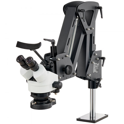 VEVOR multidirectionele microscoop veergemonteerde kogelschroef 7X-45X