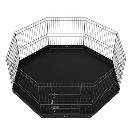VEVOR puppybox 8 stuks. Puppyren 609,6 cm hoge dierenbox met vloermat gemaakt van 600D Oxford-stof hondenbox gemaakt van Q235 hondenbox buitenverblijf voor kleine en middelgrote huisdieren