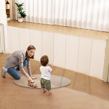 VEVOR Deurhekje Traphekje max. 295 cm Uitschuifbaar Babyhekje 87 cm Hoge Deurpoort Huisdieren Kinderhekje Wit Traphekje voor Klemmen voor Baby Hondenhekje Buiten
