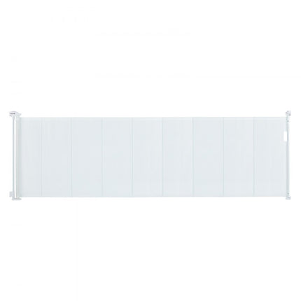 VEVOR Deurhekje Traphekje max. 295 cm Uitschuifbaar Babyhekje 87 cm Hoge Deurpoort Huisdieren Kinderhekje Wit Traphekje voor Klemmen voor Baby Hondenhekje Buiten