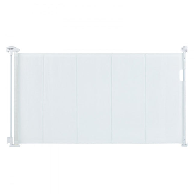 VEVOR Deurhekje Traphekje max. 153 cm Uitschuifbaar Babyhekje 87 cm Hoge Deurpoort Huisdieren Kinderhekje Wit Traphekje voor Klemmen voor Baby Hondenhekje Buiten