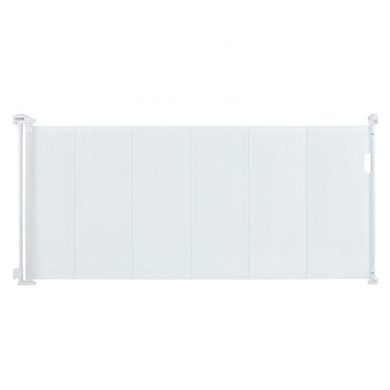 VEVOR Deurhekje Traphekje max. 195 cm Uitschuifbaar Babyhekje 87 cm Hoge Deurpoort Huisdieren Kinderhekje Wit Traphekje voor Klemmen voor Baby Hondenhekje Buiten