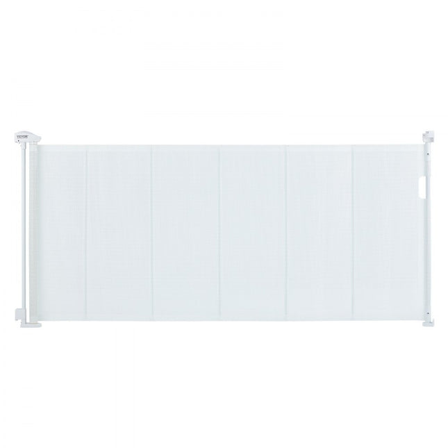 VEVOR Deurhekje Traphekje max. 195 cm Uitschuifbaar Babyhekje 87 cm Hoge Deurpoort Huisdieren Kinderhekje Wit Traphekje voor Klemmen voor Baby Hondenhekje Buiten