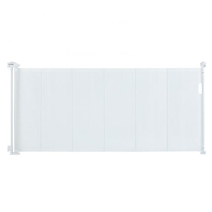 VEVOR Deurhekje Traphekje max. 195 cm Uitschuifbaar Babyhekje 87 cm Hoge Deurpoort Huisdieren Kinderhekje Wit Traphekje voor Klemmen voor Baby Hondenhekje Buiten