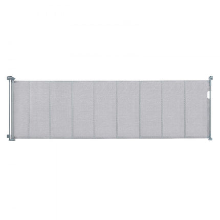 VEVOR Deurhekje Traphekje max. 295 cm Uitschuifbaar Babyhekje 87 cm Hoge Deurpoort Huisdieren Kinderhekje Grijs Traphekje voor Klemmen voor Baby Hondenhekje Buiten