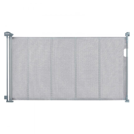 VEVOR Deurhekje Traphekje max. 153 cm Uitschuifbaar Babyhekje 87 cm Hoge Deurpoort Huisdieren Kinderhekje Grijs Traphekje voor Klemmen voor Baby Hondenhekje Buiten