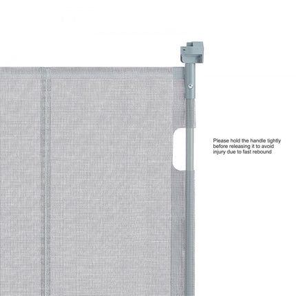 VEVOR Deurhekje Traphekje max. 195 cm Uitschuifbaar Babyhekje 87 cm Hoge Deurpoort Huisdieren Kinderhekje Grijs Traphekje voor Klemmen voor Baby Hondenhekje Buiten