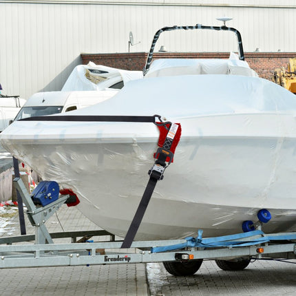 VEVOR Set van 4 spanbanden 0,04 x 2,4 m Spanband 2362 kg Ratelspanband Polyesterband en koolstofstalen haakbevestigingsband Ratelspanband Ideaal voor motorfietsen Fietsen Kajaks UTV Boten ATV