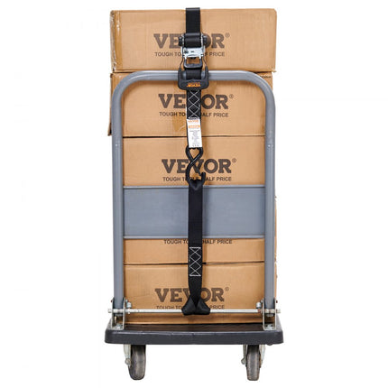 VEVOR Set van 4 spanbanden 0,04 x 2,4 m Spanband 2362 kg Ratelspanband Polyesterband en koolstofstalen haakbevestigingsband Ratelspanband Ideaal voor motorfietsen Fietsen Kajaks UTV Boten ATV