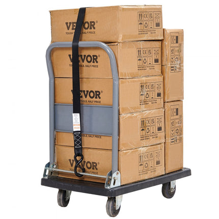 VEVOR Set van 4 spanbanden 0,04 x 2,4 m Spanband 2362 kg Ratelspanband Polyesterband en koolstofstalen haakbevestigingsband Ratelspanband Ideaal voor motorfietsen Fietsen Kajaks UTV Boten ATV