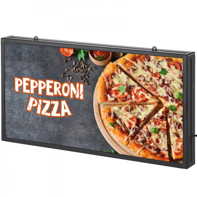 VEVOR Programmeerbaar LED-bord, P5 Full Color LED-scrollpaneel, DIY-displaybord met aangepast tekstanimatiepatroon, WIFI USB-bediening, Berichtwinkelbord 67x35cm