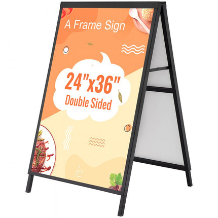 VEVOR stoepbord promenadebord 61 x 91 cm posterstandaard Q235 stalen posterstandaard met frame reclamebord loopbrugbord voor restaurant, bar, café, bedrijf etc.