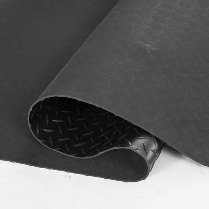VEVOR rubberen mat 1848 x 1236 mm vloermat SBR rubberen vloerbedekking 3 mm dikke noppenmat diamant traanplaat vloermat antislipmat rubberen bekleding ideaal voor garages, magazijnen, sportscholen, trottoirs