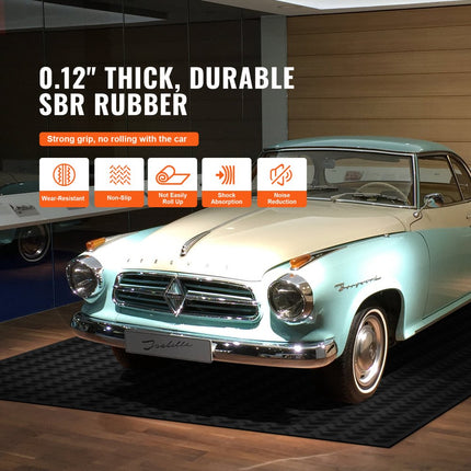 VEVOR rubberen mat 2465 x 1236 mm vloermat SBR rubberen vloerbedekking 3 mm dikke noppenmat diamant traanplaat vloermat antislipmat rubberen bekleding ideaal voor garages, magazijnen, sportscholen, trottoirs