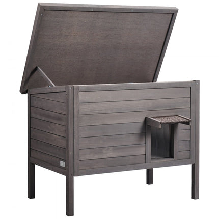 VEVOR Kattenhuis Cat Cave Kattenhut Hout Buiten Winterbestendig 870x535x690mm