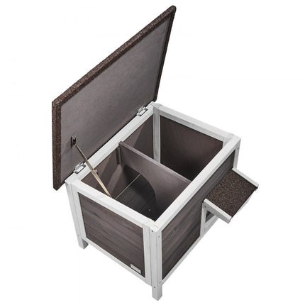 VEVOR Kattenhuis Cat Cave Kattenhut Hout Buiten Winterbestendig 610x508x535mm