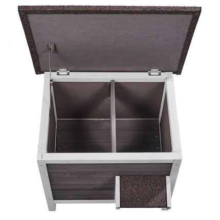 VEVOR Kattenhuis Cat Cave Kattenhut Hout Buiten Winterbestendig 610x508x535mm