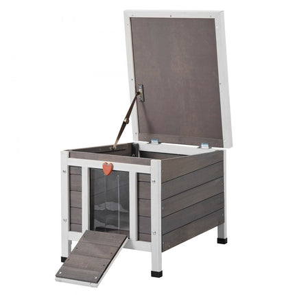 VEVOR Kattenhuis Cat Cave Kattenhut Hout Buiten Winterbestendig 513x420x420mm