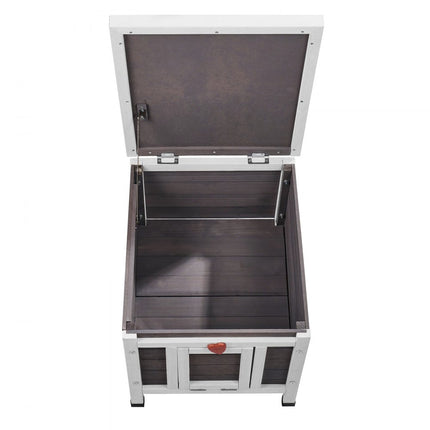 VEVOR Kattenhuis Cat Cave Kattenhut Hout Buiten Winterbestendig 513x420x420mm