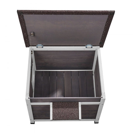 VEVOR Kattenhuis Cat Cave Kattenhut Hout Buiten Winterbestendig 600x530x465mm