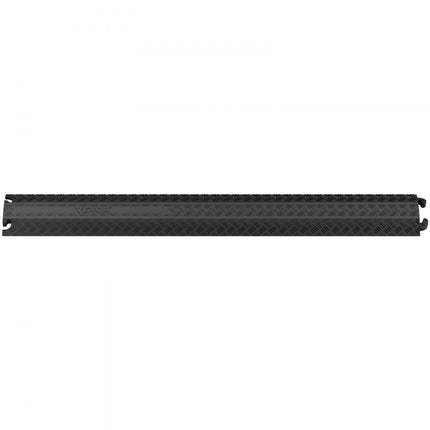 VEVOR set van 2 1-kanaals kabelbescherming oprit kabelbrug van TPR slangbrug 100 x 13 x 2 cm overloopbeveiliging 907 kg (per as) draagvermogen kabeloprit antislip uitvoering ideaal voor parkeerplaatsen
