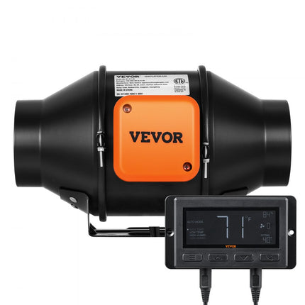 VEVOR 21W Rookafzuiging Kanaalventilator Afzuigventilator Inline kanaalventilator