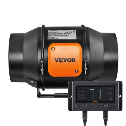 VEVOR 38W rookafzuigkanaalventilator Afzuigventilator Inline kanaalventilator