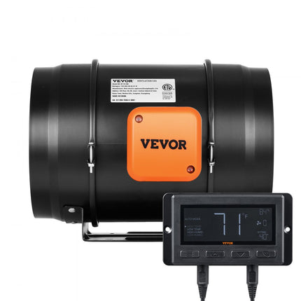 VEVOR 68W rookafzuigkanaalventilator Afzuigventilator Inline kanaalventilator