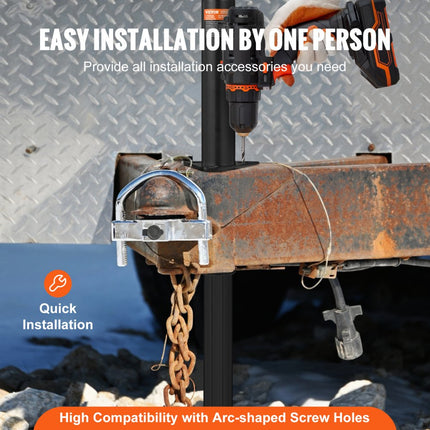 VEVOR 2000lb Trailer Jack A-Frame Bolt On Trailer Jack Stand met handvat voor het heffen van campertrailers, paardentrailers, bedrijfswagentrailers, jachttrailers