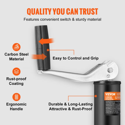 VEVOR 2000lb Trailer Jack A-Frame Bolt On Trailer Jack Stand met handvat voor het heffen van campertrailers, paardentrailers, bedrijfswagentrailers, jachttrailers