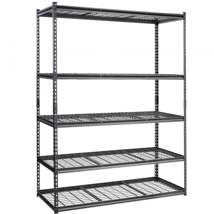 VEVOR opbergrek 5 niveaus verstelbaar 2000lb capaciteit garageplanken metalen organisator draadplank zwart 60" x 24" x 78" voor keuken, bijkeuken kelder badkamer waskast