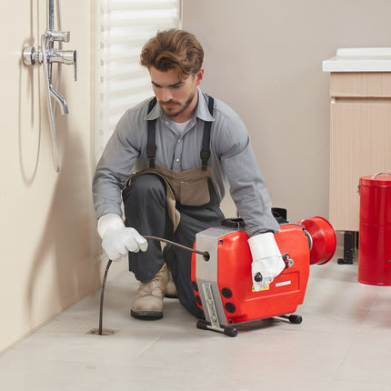 VEVOR pijpreinigingsmachine pijpreinigingsapparaat handmatig 36,6mx22mm/5,5mx9,5mm