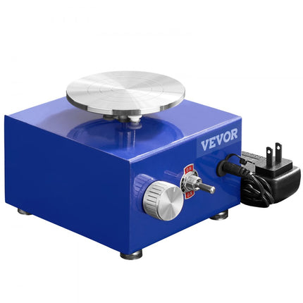 VEVOR Aardewerk Wiel pottenbakkersschijf keramische wielmachine 30 W blauw elektrische pottenbakkersschijfmachine 10 cm pottenbakkersschijfmachine